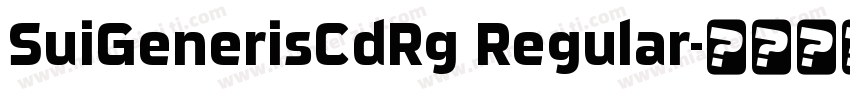 SuiGenerisCdRg Regular字体转换